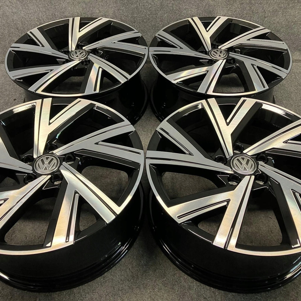 4x Alufelge 18 Zoll 7.5" 5x112 51ET Glanz Schwarz 5H0601025 VW Golf Viii FEL5999763379hs