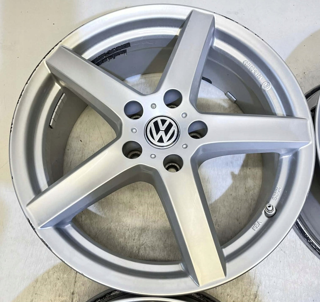 4x Alufelge 17 Zoll 7.5" 5x112 30ET Glanz Silber KBA52974 Rim Wheel FEL7180445602la