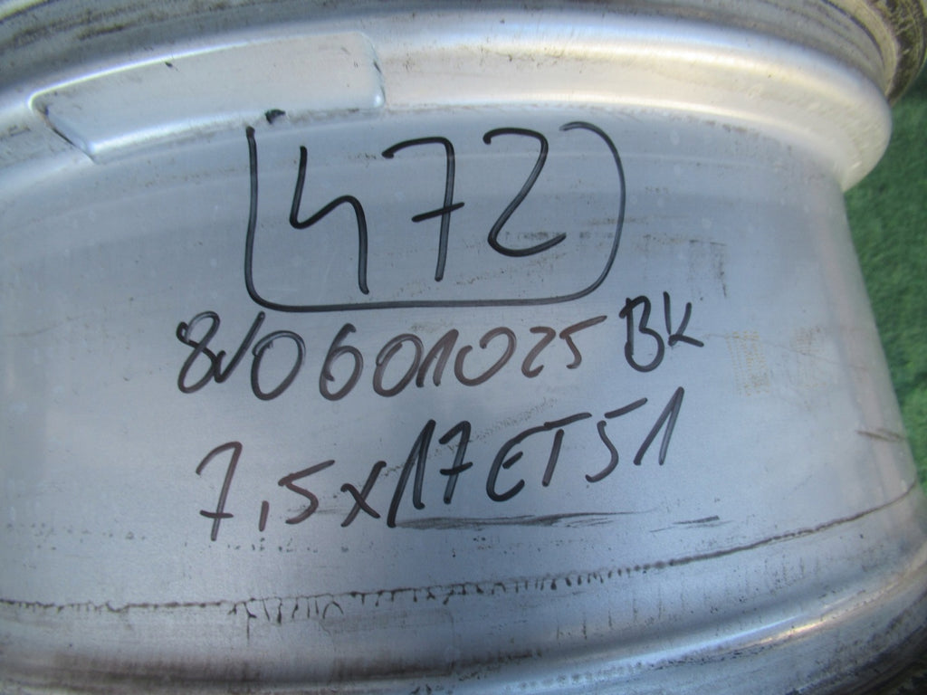 1x Alufelge 17 Zoll 7.5" 5x112 51ET Glanz Silber 8V0601025BK Audi A3 Rim Wheel FEL4444382647lu