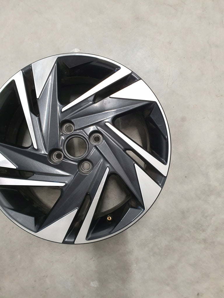 1x Alufelge 16 Zoll 6.0" 4x100 50ET Glanz Schwarz 52910-Q0200 Hyundai I20 III Mg