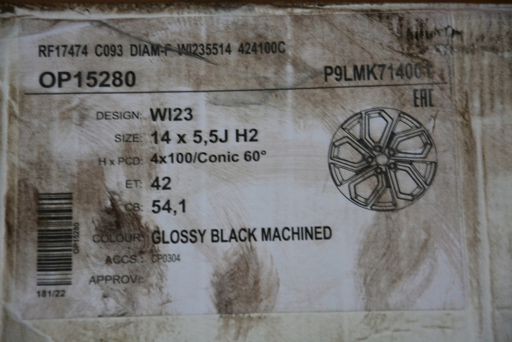 1x Alufelge 14 Zoll 5.5" 4x100 42ET WI23-5514 Rim Wheel