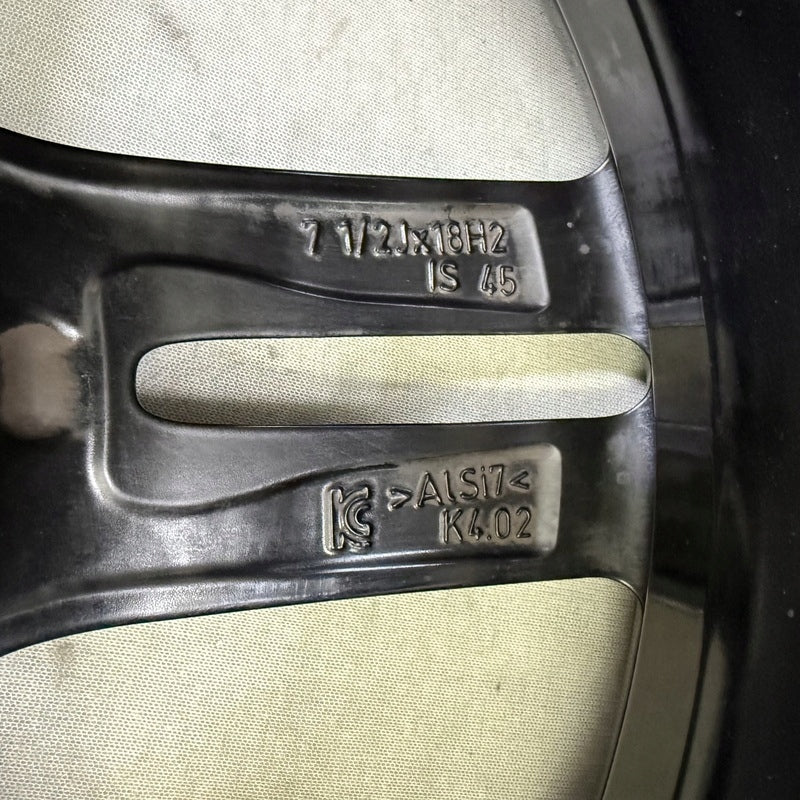 1x Alufelge 18 Zoll 7.5" 5x120 45ET Glanz Schwarz 8074185 BMW 1 Rim Wheel FEL6129927259wp