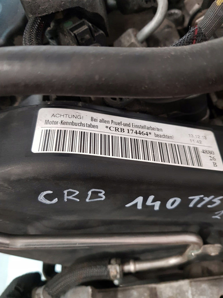 Motor Audi Seat VW CRBC CRBB 2.0 TDI 150PS 140TKm 2013 Diesel Engine Komplett