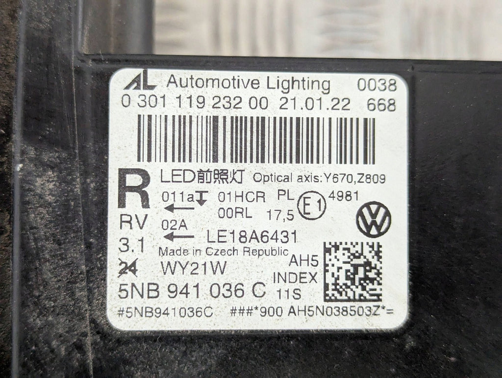Frontscheinwerfer VW Tiguan 5NB941036C LED Rechts Scheinwerfer Headlight SCH6974117766za