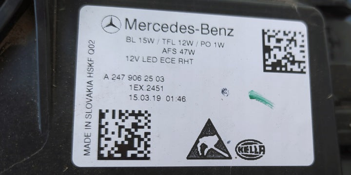 Frontscheinwerfer Mercedes-Benz W247 A2479062503 602134519 LED Links Headlight SCH2311507855jw