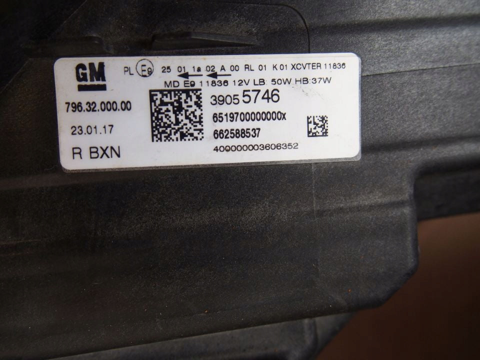 Frontscheinwerfer Opel Astra K 39055746 Rechts Scheinwerfer Headlight SCH3540011000wx