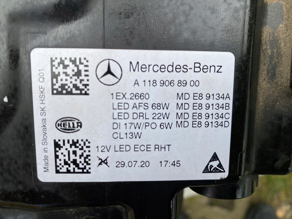 Frontscheinwerfer Mercedes-Benz Cla A1189068900 LED Links Scheinwerfer Headlight SCH4991929177cc