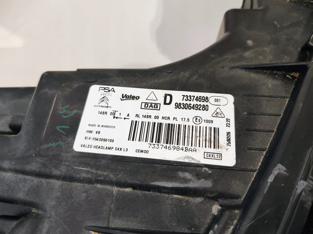 Frontscheinwerfer Citroën C4 III 73374698 Rechts Scheinwerfer Headlight SCH3484334167uz