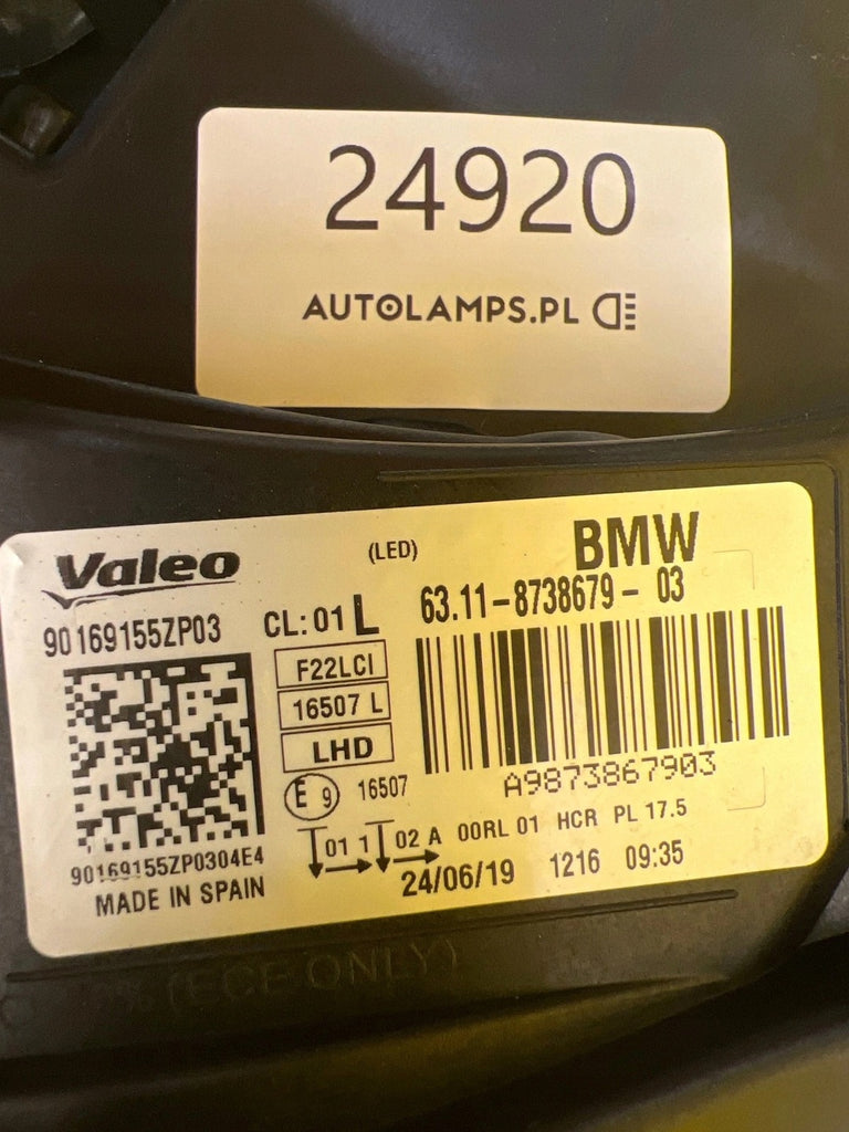 Frontscheinwerfer BMW 2 F22 F87 8738679-03 LED Links Scheinwerfer Headlight SCH4059681196bt