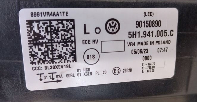 Frontscheinwerfer VW Golf VIII 5H1941005C LED Links Scheinwerfer Headlight SCH6059533460ji