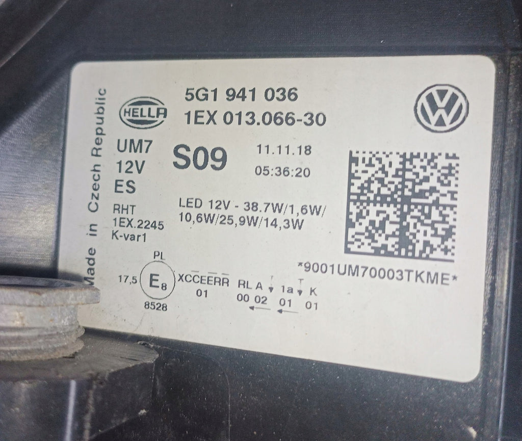 Frontscheinwerfer VW Golf VII I 5G1941036E LED Rechts Scheinwerfer Headlight SCH3266699929fd