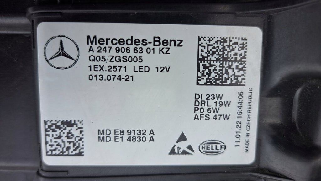 Frontscheinwerfer Mercedes-Benz W247 A2479066301 Full LED Links Headlight SCH4696066360wb