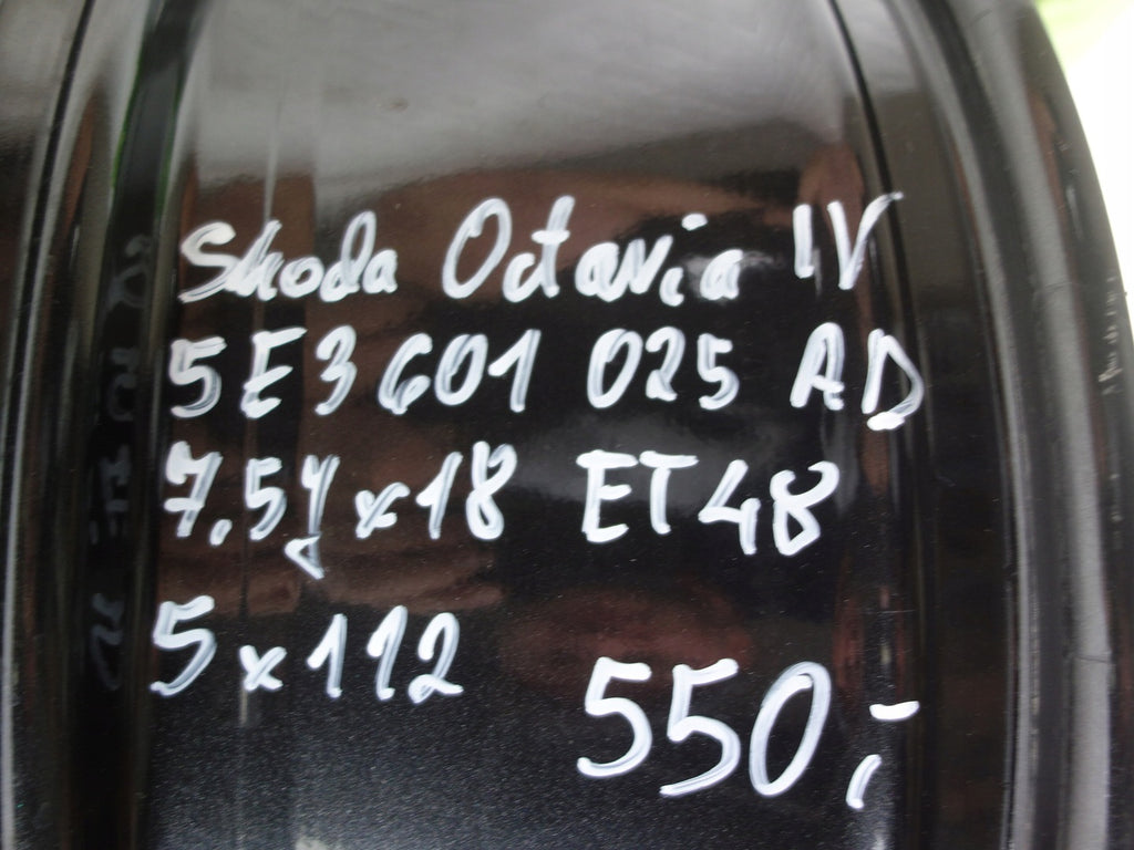 1x Alufelge 18 Zoll 7.5" 5x112 48ET 5E3601025AD Skoda Octavia Iv Rim Wheel