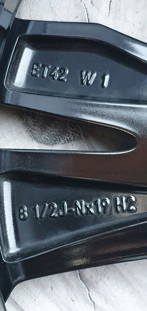 1x Alufelge 19 Zoll 8.5" 5x112 42ET Glanz Schwarz 14B601025AE VW I Rim Wheel FEL7334487175lj