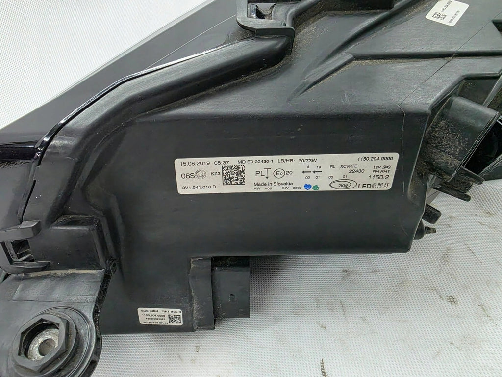 Frontscheinwerfer Skoda Superb III 3V1941016 85122000 Rechts Headlight SCH1461455075bv