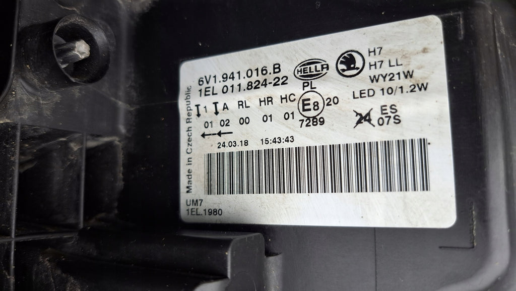 Frontscheinwerfer Skoda Fabia III 6V1941015B 6V1941016B Rechts oder Links