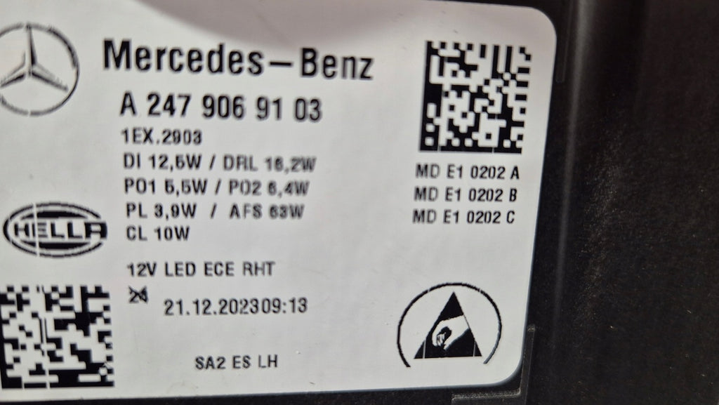 Frontscheinwerfer Mercedes-Benz Glb A2479069103 Links Scheinwerfer Headlight SCH5968376096jf