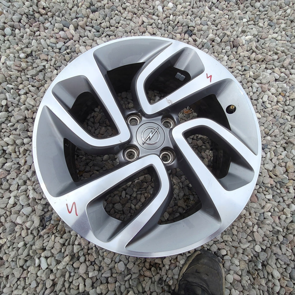 1x Alufelge 16 Zoll 6.5" 4x108 20ET Glanz Silber Opel Crossland X Rim Wheel FEL2734841676dm