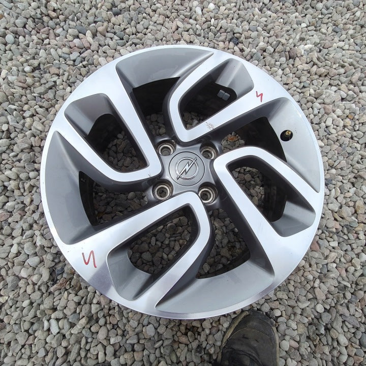 1x Alufelge 16 Zoll 6.5" 4x108 20ET Glanz Silber Opel Crossland X Rim Wheel FEL2734841676dm