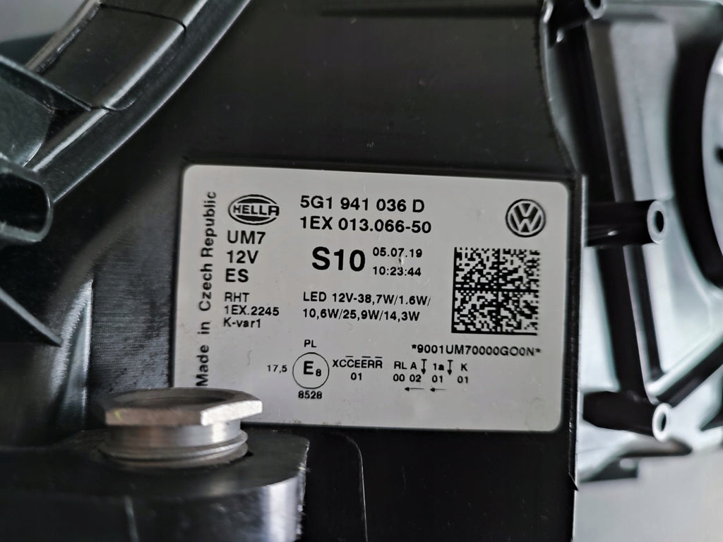 Frontscheinwerfer Audi Golf VII 5g1 5G1941036D 5G1941034A LED Rechts Headlight