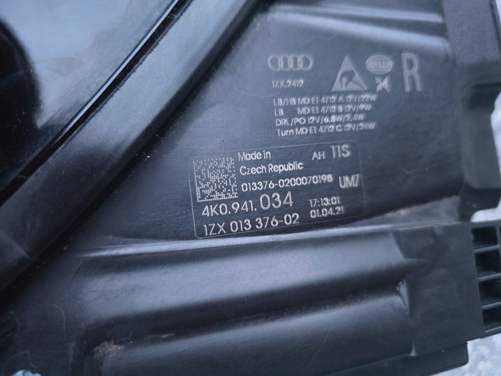 Frontscheinwerfer Audi A6 C8 4K0941034 Full LED Rechts Scheinwerfer Headlight