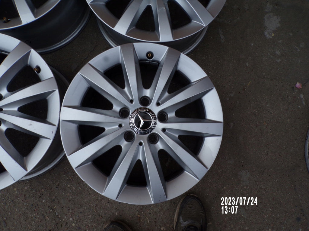 4x Alufelge 16 Zoll 6.5" 5x112 49ET Matt Silber A2464010500 Mercedes-Benz W246 FEL7748670647jk