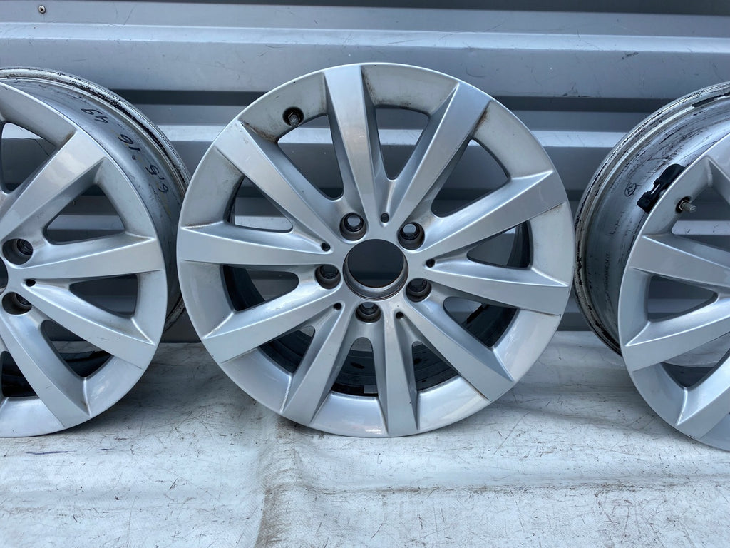 4x Alufelge 16 Zoll 6.5" 5x112 49ET Glanz Silber A2464010500 Audi Rim Wheel