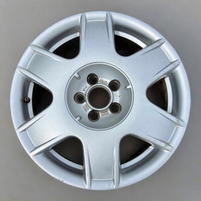 1x Alufelge 16 Zoll 6.5" 5x100 42ET Glanz Silber 1J0601025H Vw Rim Wheel