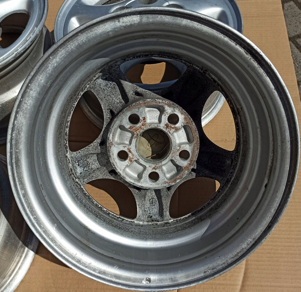 4x Alufelge 14 Zoll 5x100 45ET Glanz Silber Toyota Rim Wheel FEL8708397397qg