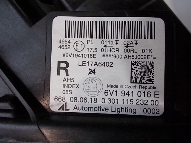 Frontscheinwerfer Skoda Fabia III 6V1941016 LED Rechts Scheinwerfer Headlight SCH5656431737bq
