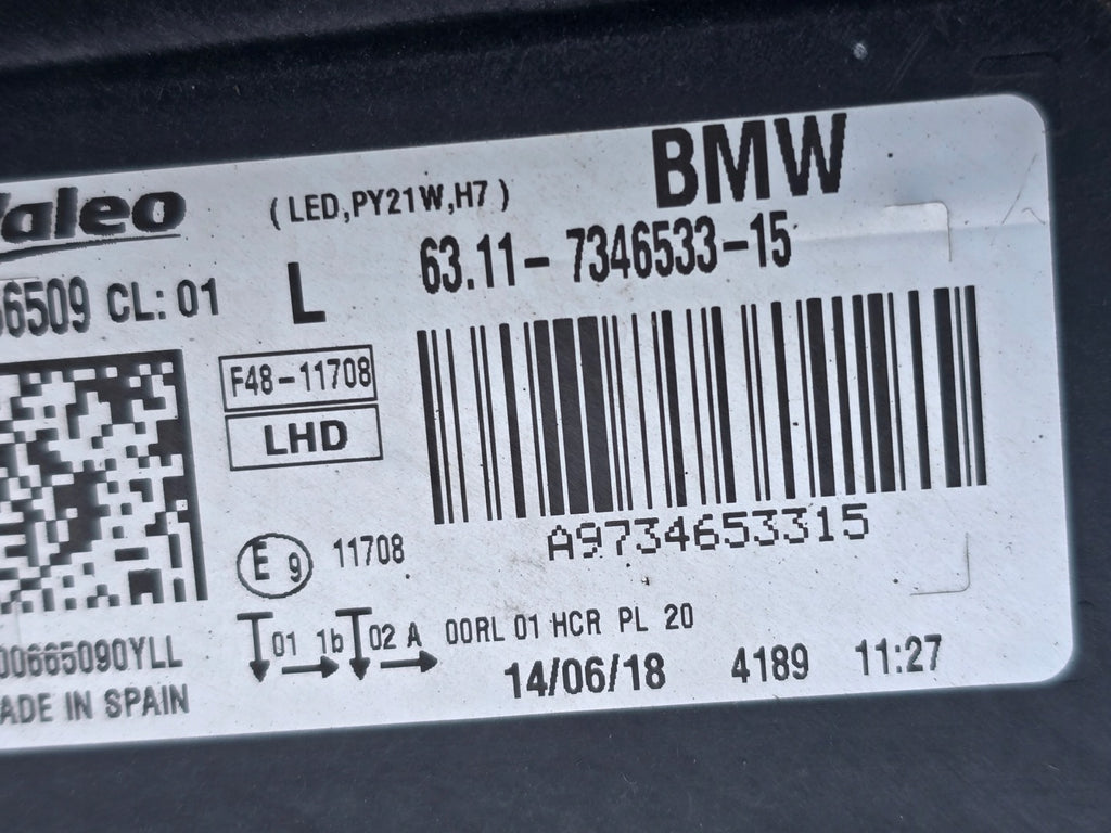 Frontscheinwerfer BMW X1 F48 7346533-15 Links Scheinwerfer Headlight SCH2504163068ue