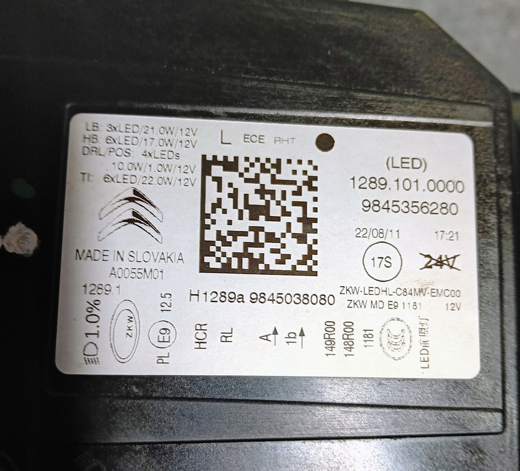 Frontscheinwerfer Citroën C5 Aircross 9845356280 LED Links Headlight