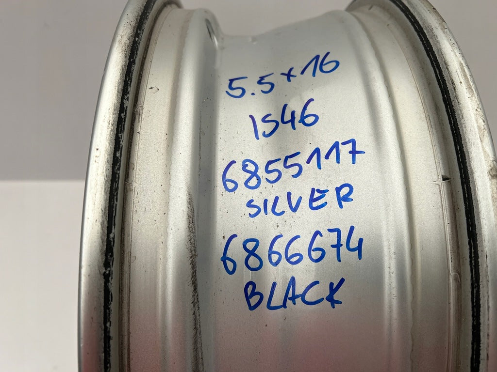 1x Alufelge 16 Zoll 5.5" 5x112 46ET Glanz Silber 6855117 Mini F57 F56 F55 FEL9575885311rk