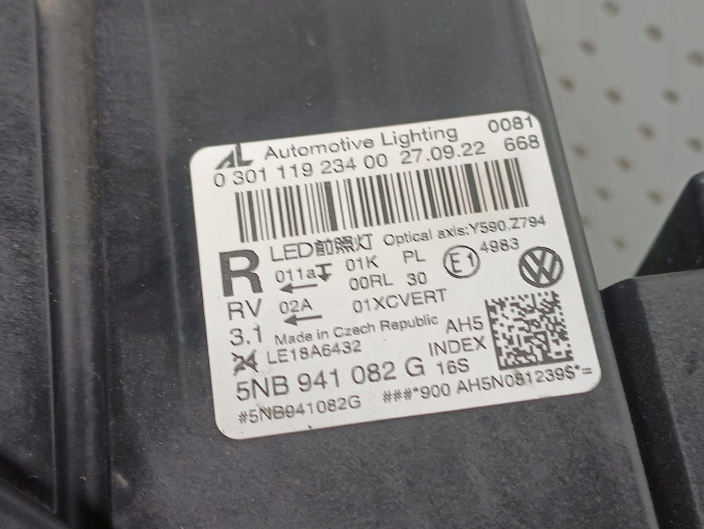 Frontscheinwerfer VW Tiguan 5NB941082G LED Rechts Scheinwerfer Headlight