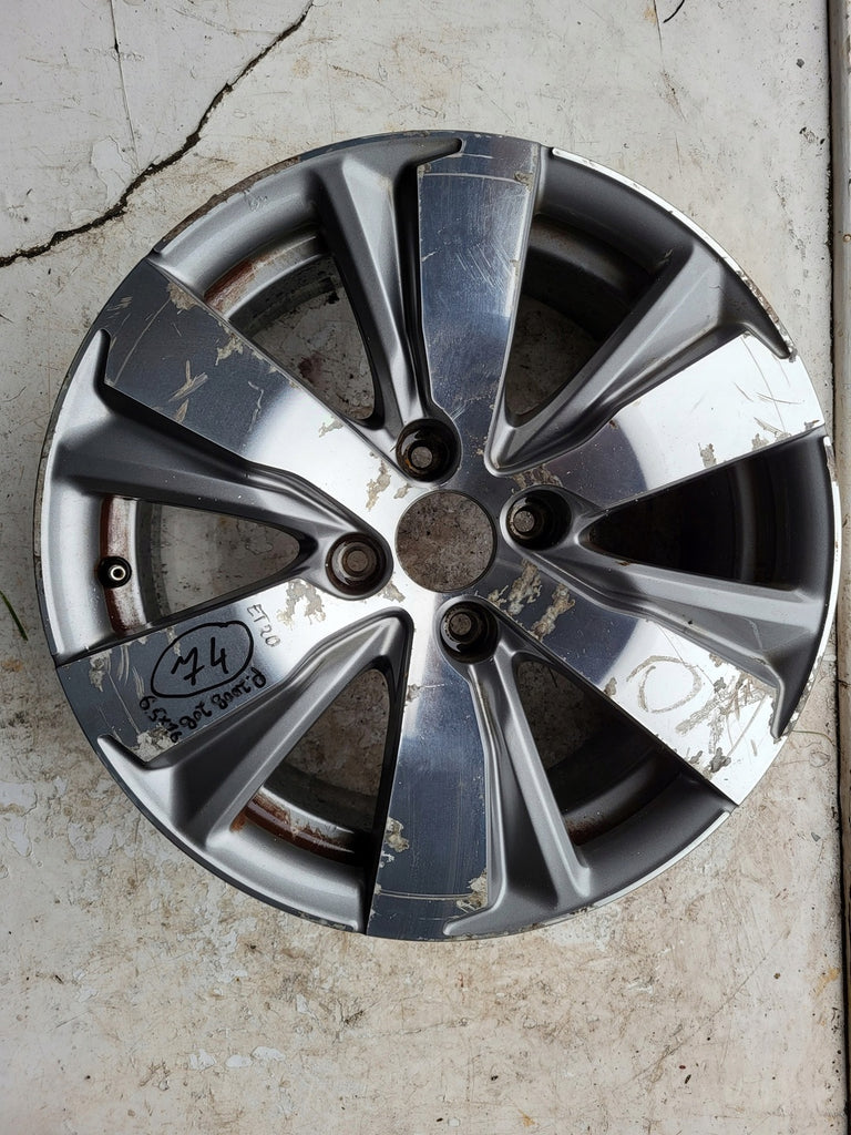 1x Alufelge 16 Zoll 6.5" 4x108 20ET Glanz Silber 9678398177 Peugeot Rim Wheel