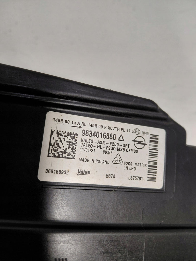 Frontscheinwerfer Opel Mokka 9834016880 Full LED Links Scheinwerfer Headlight SCH1073054578zf