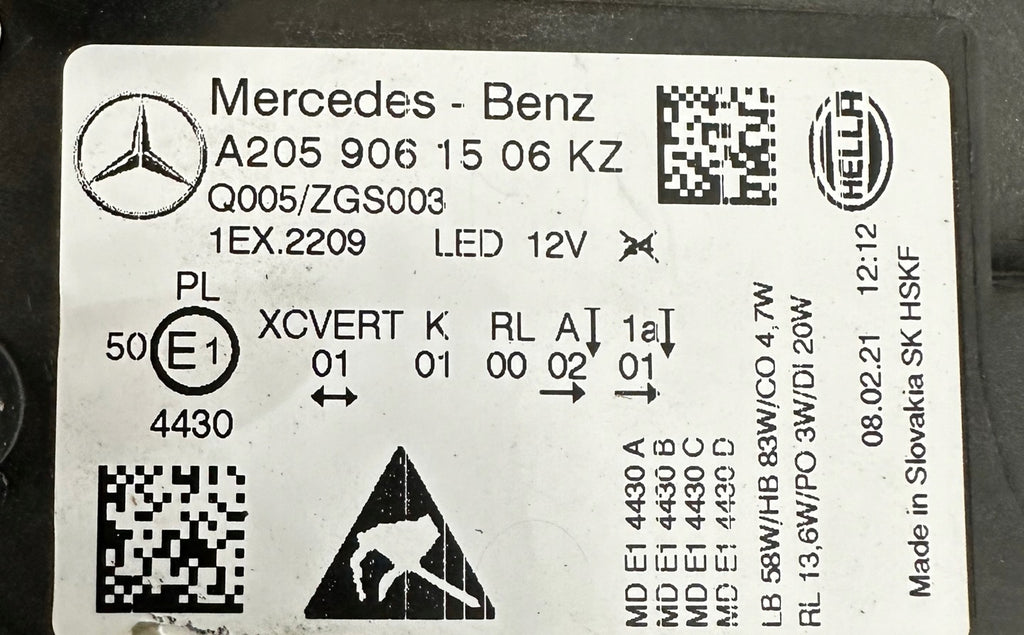 Frontscheinwerfer Mercedes-Benz W205 A2059061506 LED Links Headlight SCH5913788341vm