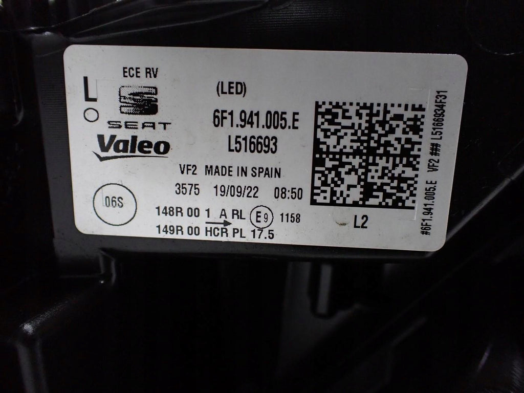 Frontscheinwerfer Seat Arona 6F1941005E Full LED Links Scheinwerfer Headlight