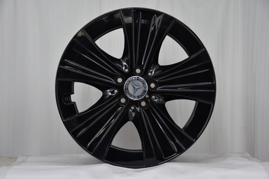 4x Alufelge 18 Zoll 8.0" 5x112 43ET Glanz Schwarz A2134013700 Mercedes-Benz