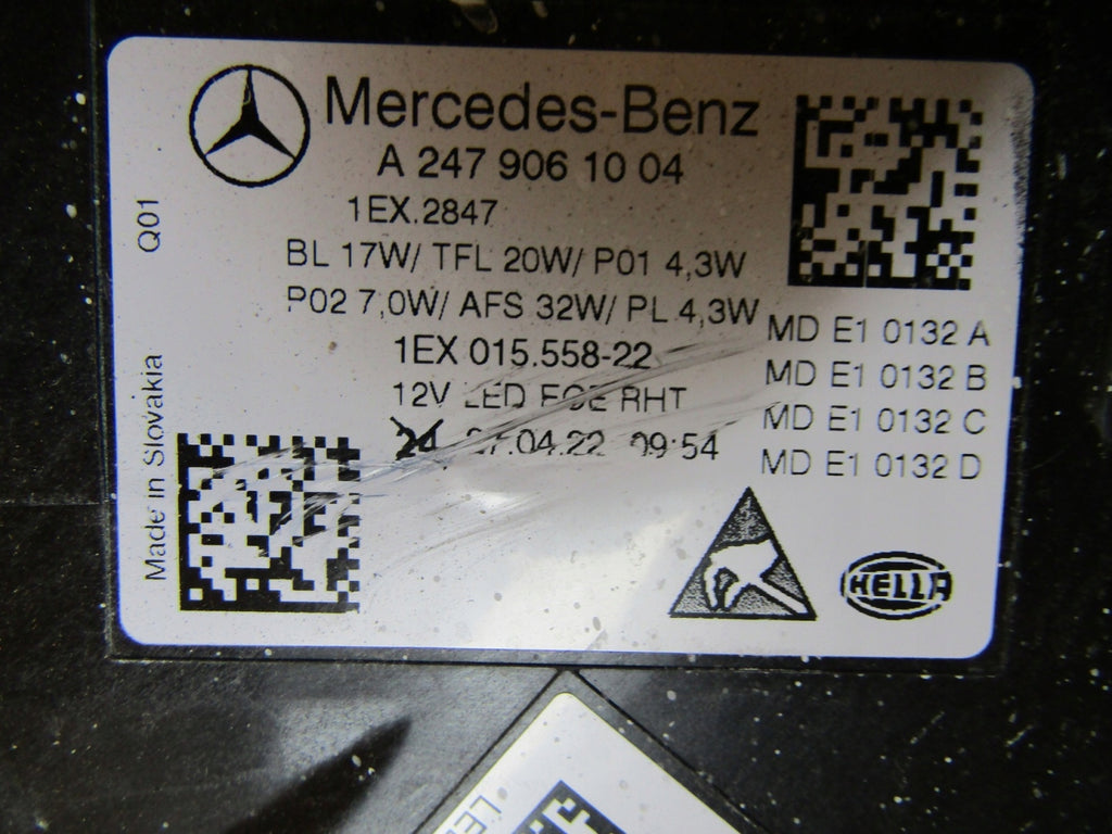 Frontscheinwerfer Mercedes-Benz W247 2479061004 LED Rechts Headlight SCH7227798289fn