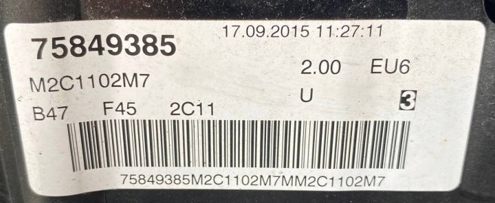 Motor BMW F45 M2C1104M7 2.0 48TKm 2016 Diesel Engine Komplett MOT2348941473ma