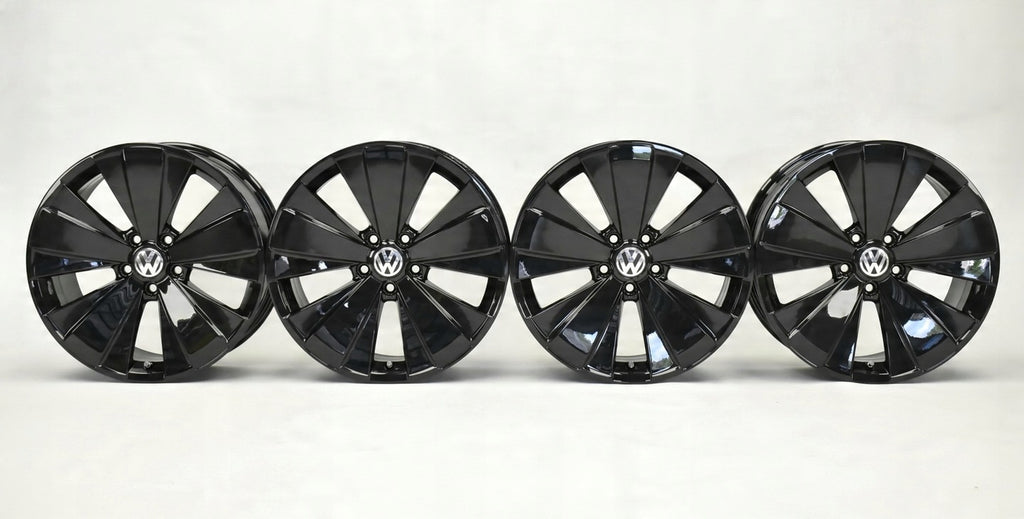4x Alufelge 18 Zoll 8.0" 5x112 48ET Glanz Schwarz 5C0601025AK VW Beetle