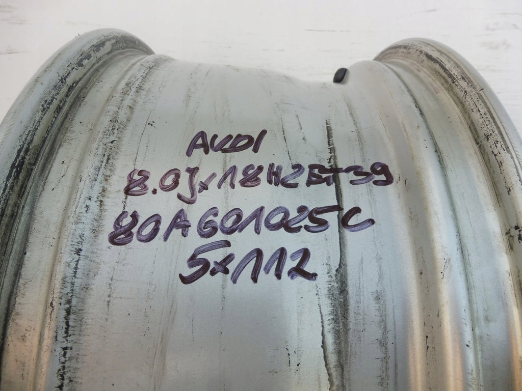 1x Alufelge 18 Zoll 8.0" 5x112 39ET Glanz 80A601025C Audi Q5 Rim Wheel FEL9551283288rp