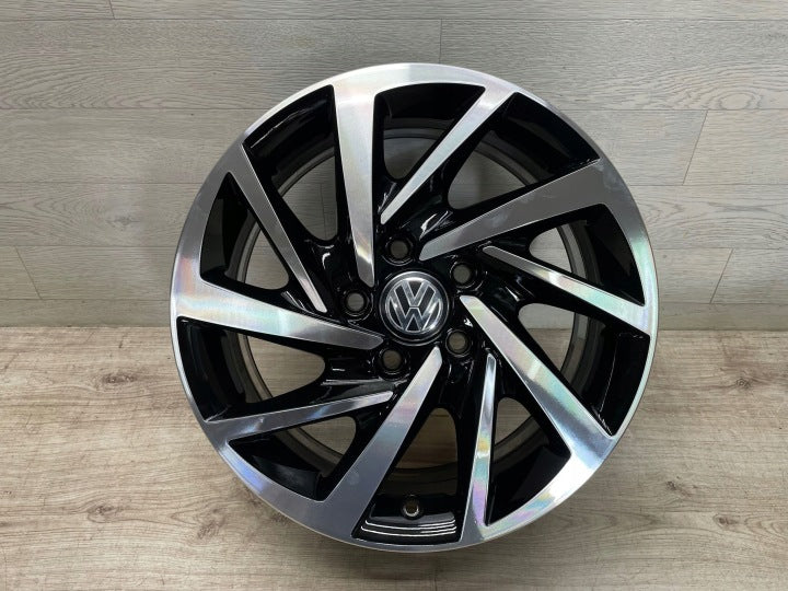 4x Alufelge 16 Zoll 6.5" 5x112 48ET Glanz Schwarz 5TA601025K VW Touran Rim Wheel FEL7472480469gu