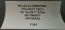 Load image into Gallery viewer, 1x Alufelge 16 Zoll 7.0" 5x108 44ET Glanz Silber 9677989577 Peugeot 308 Ii FEL3010346612qd