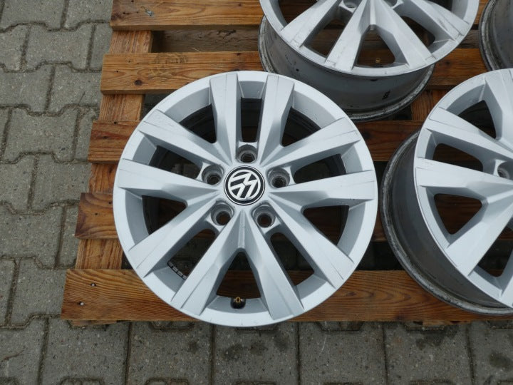 4x Alufelge 16 Zoll 6.5" 5x120 51ET Glanz Silber 7E0601025N VW T6 T5 Rim Wheel FEL8615846453gi