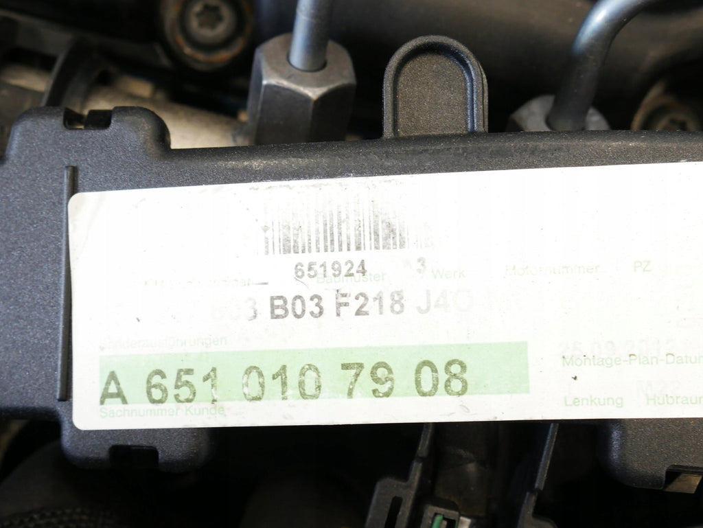 Motor Mercedes-Benz W204 W212 651924 2.2 CDI 141TKm Diesel Engine Unkomplett