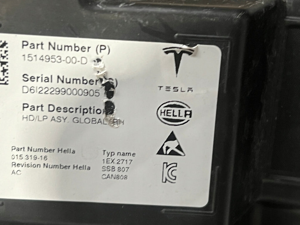 Frontscheinwerfer Tesla 3 1514953-00-D LED Rechts Scheinwerfer Headlight