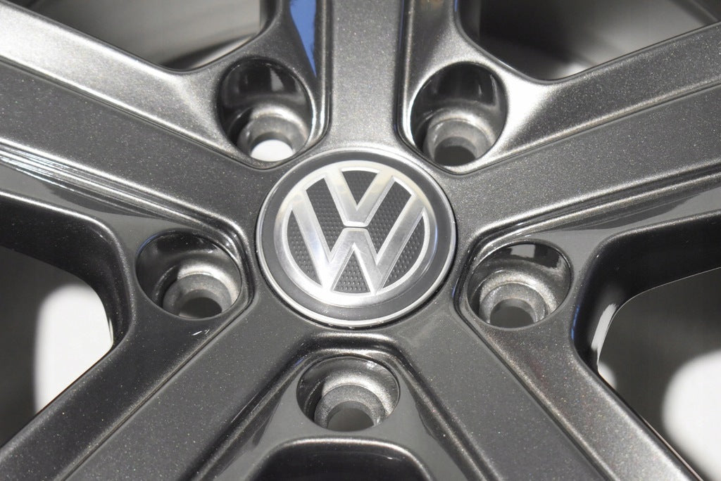 4x Alufelge 16 Zoll 6.5" 5x112 46ET Glanz Grau 5G0601025BP VW Touran Jetta FEL6423420275at