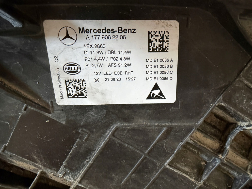 Frontscheinwerfer Mercedes-Benz W177 A1779062206 Rechts Scheinwerfer Headlight SCH4424452321vc